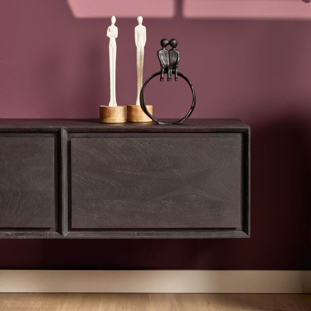 Zwevend tv meubel Ambiance Black | 280 cm