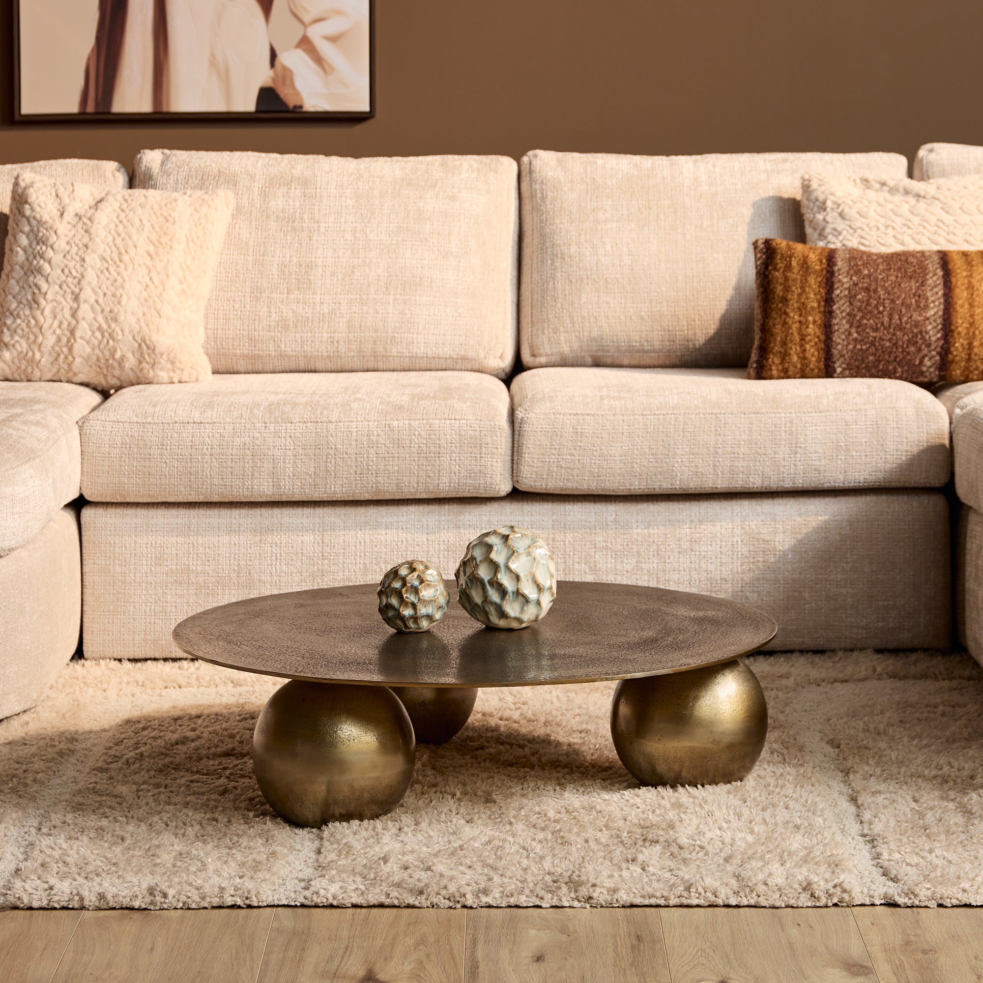 Salontafel Ziva Gold | 90 cm