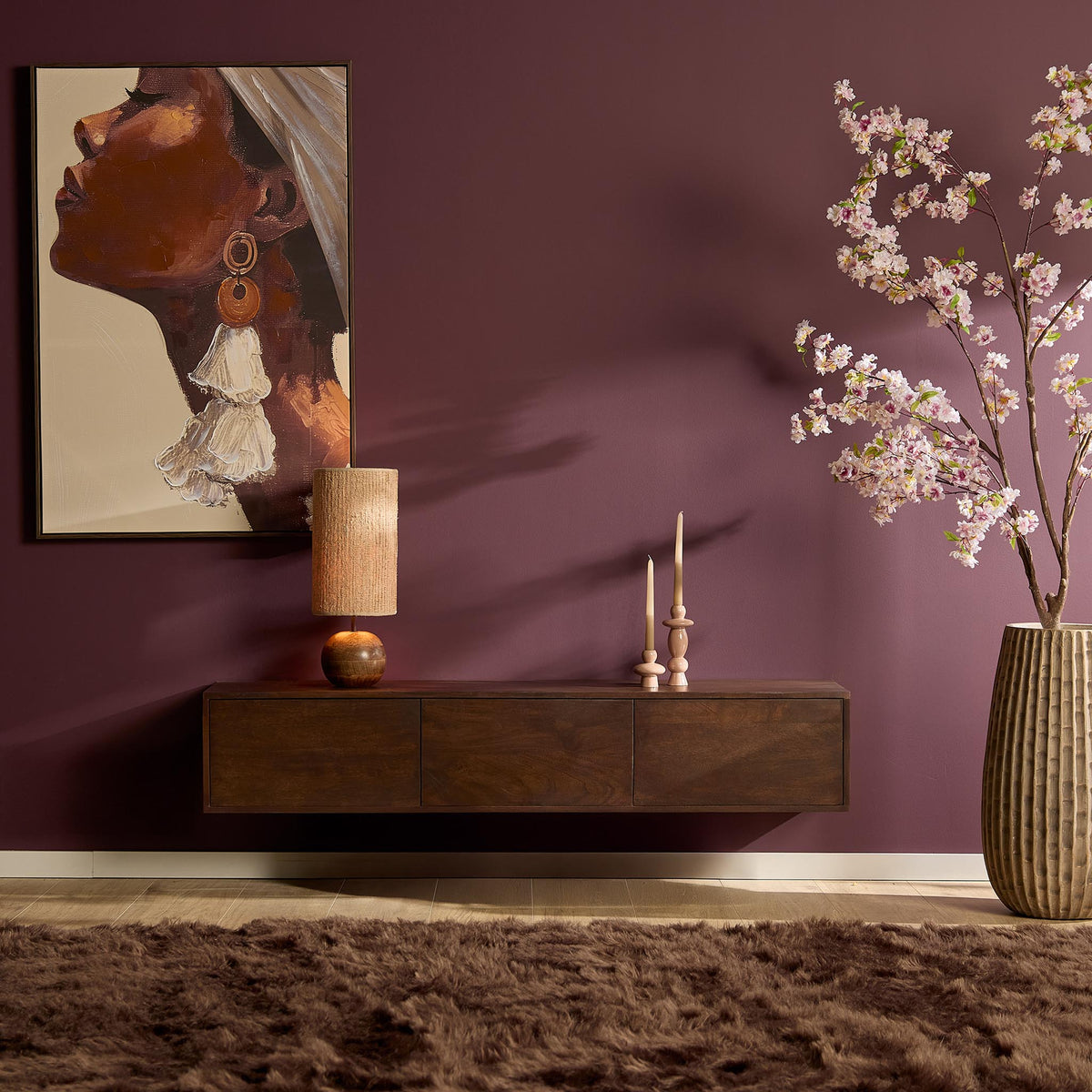 Zwevend tv meubel Vision Brown | 160 cm