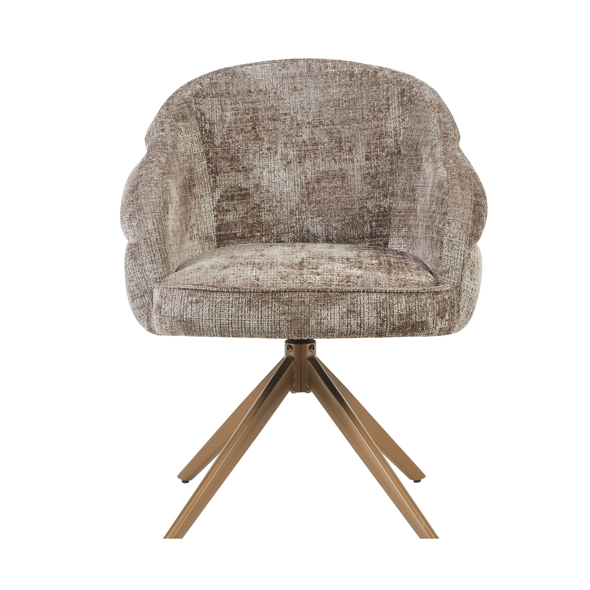 Eetkamerstoel Bella | Clay | Poot Bronze | Met armleuning