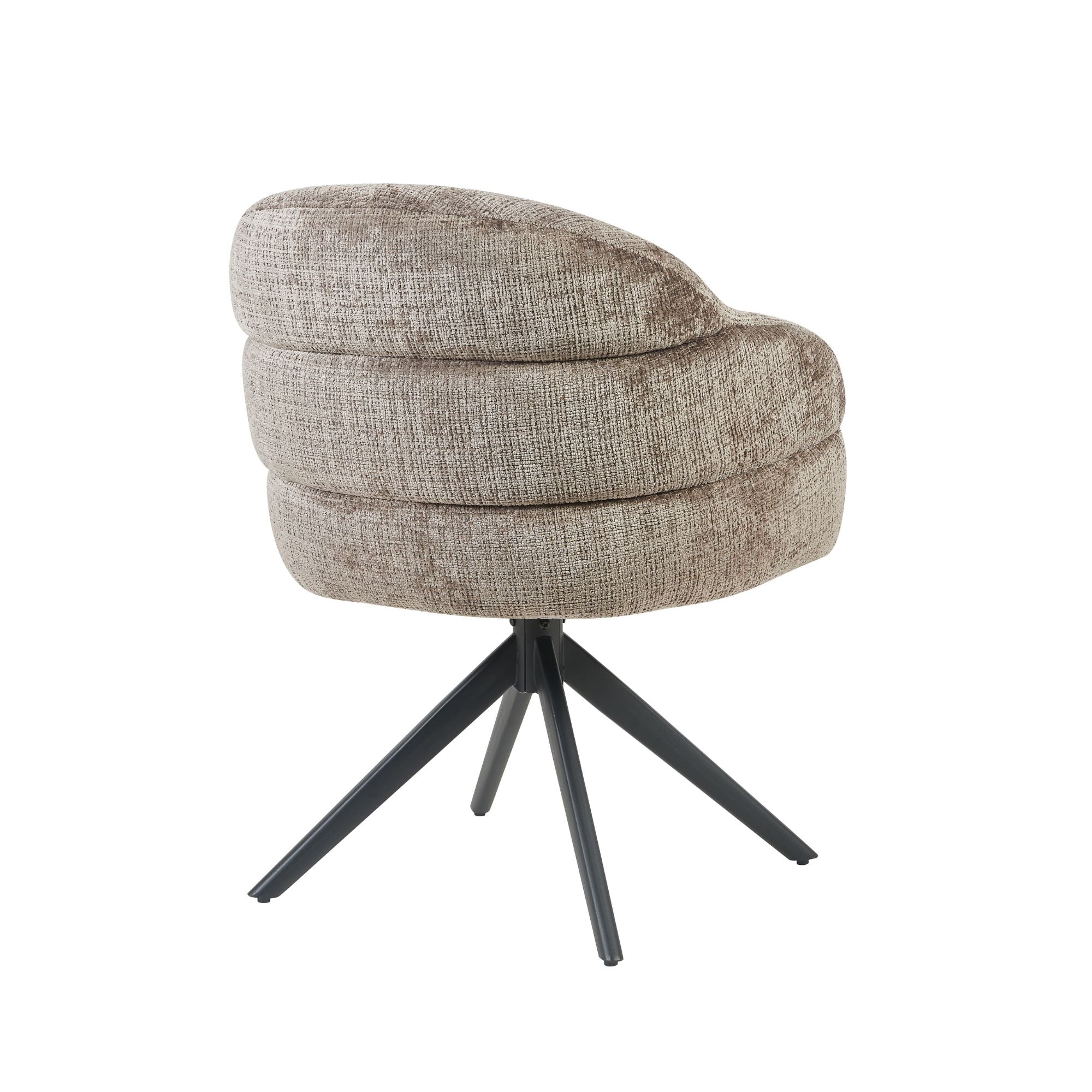 Eetkamerstoel Bella | Clay | Poot Black | Met armleuning