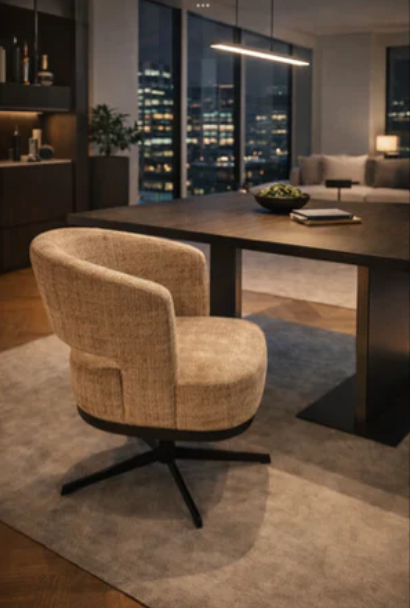 Stoel Brace cinnamon – Draaibare Eetkamerstoel