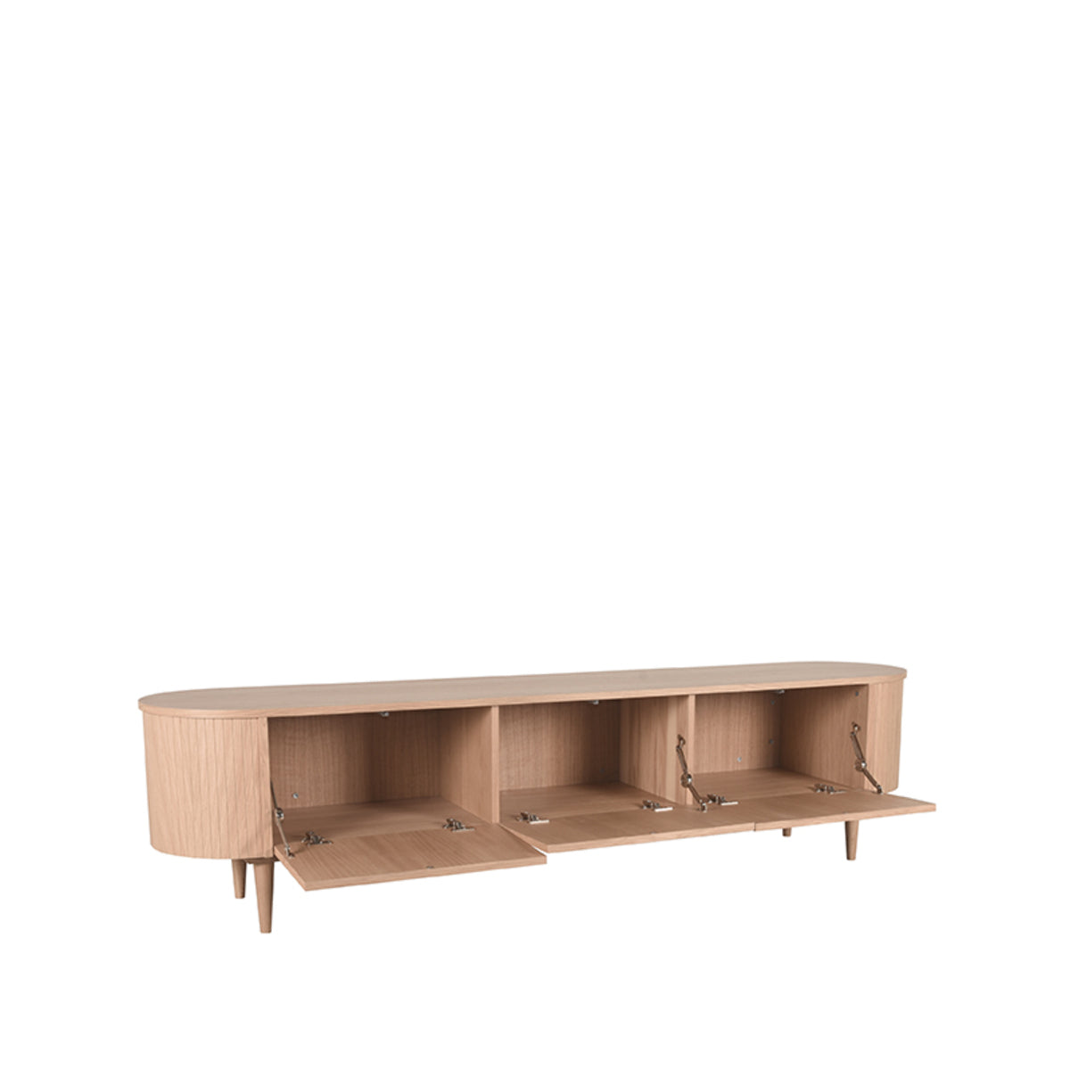 Tv-Meubel Oliva - Naturel - Eikenfineer - 220cm