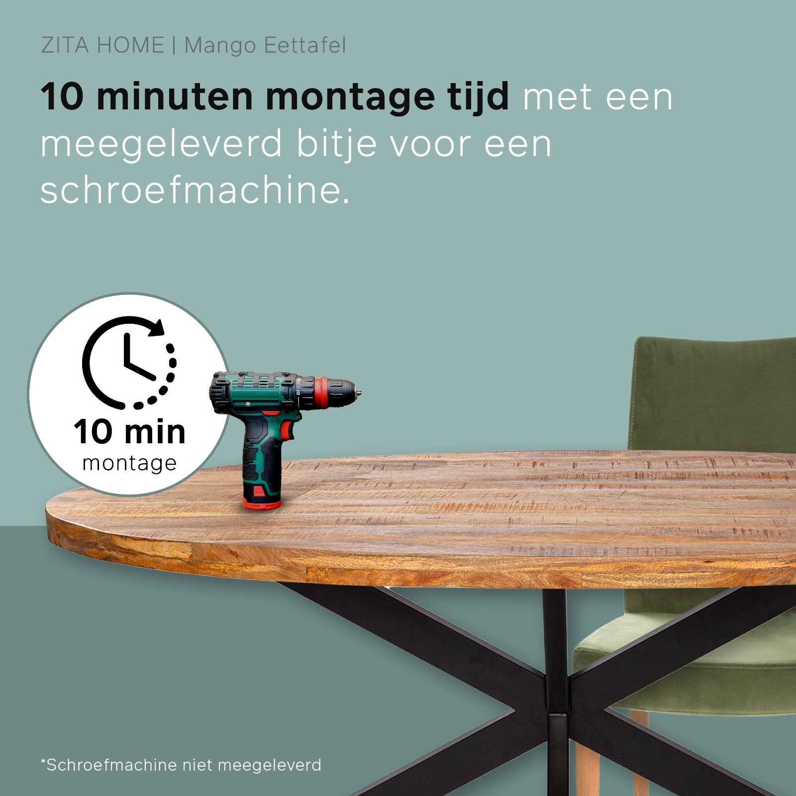 Salontafel - Set van 3 - Naturel - 70cm - Mangohout