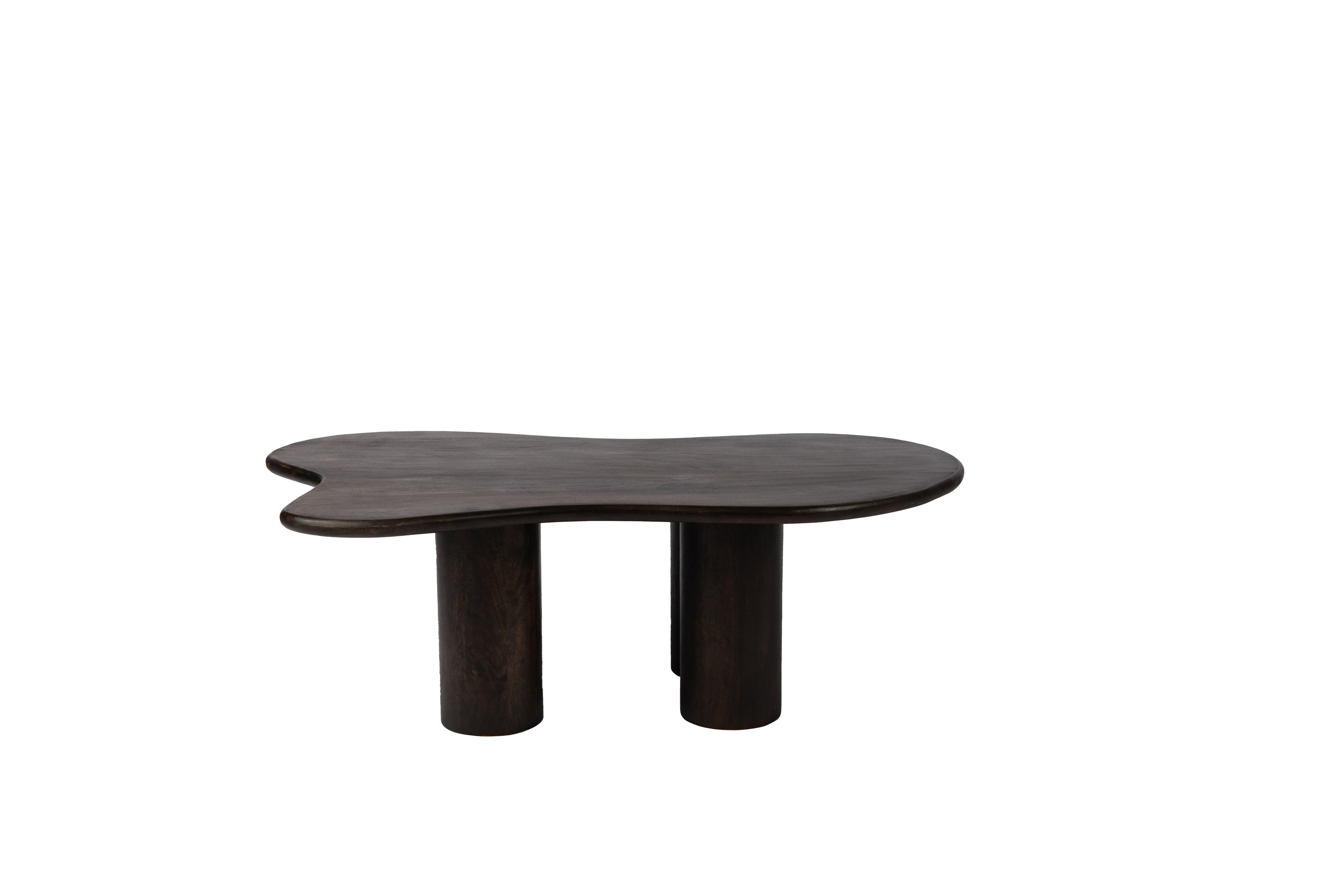 Organische salontafel - 110 cm - Bruin - 4 poten - Mangohout