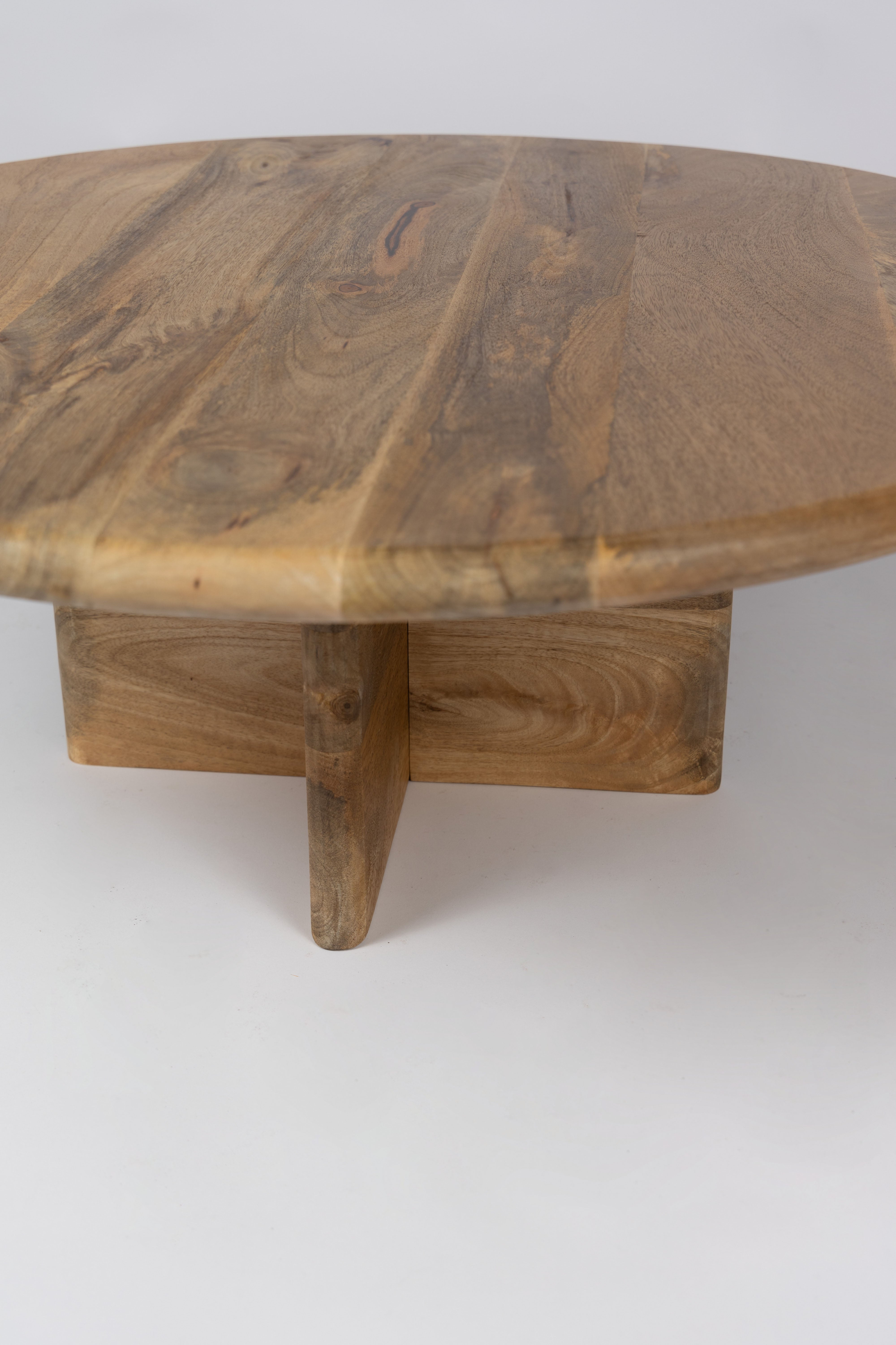 Ronde Salontafel - 80 cm - Naturel - Mangohout