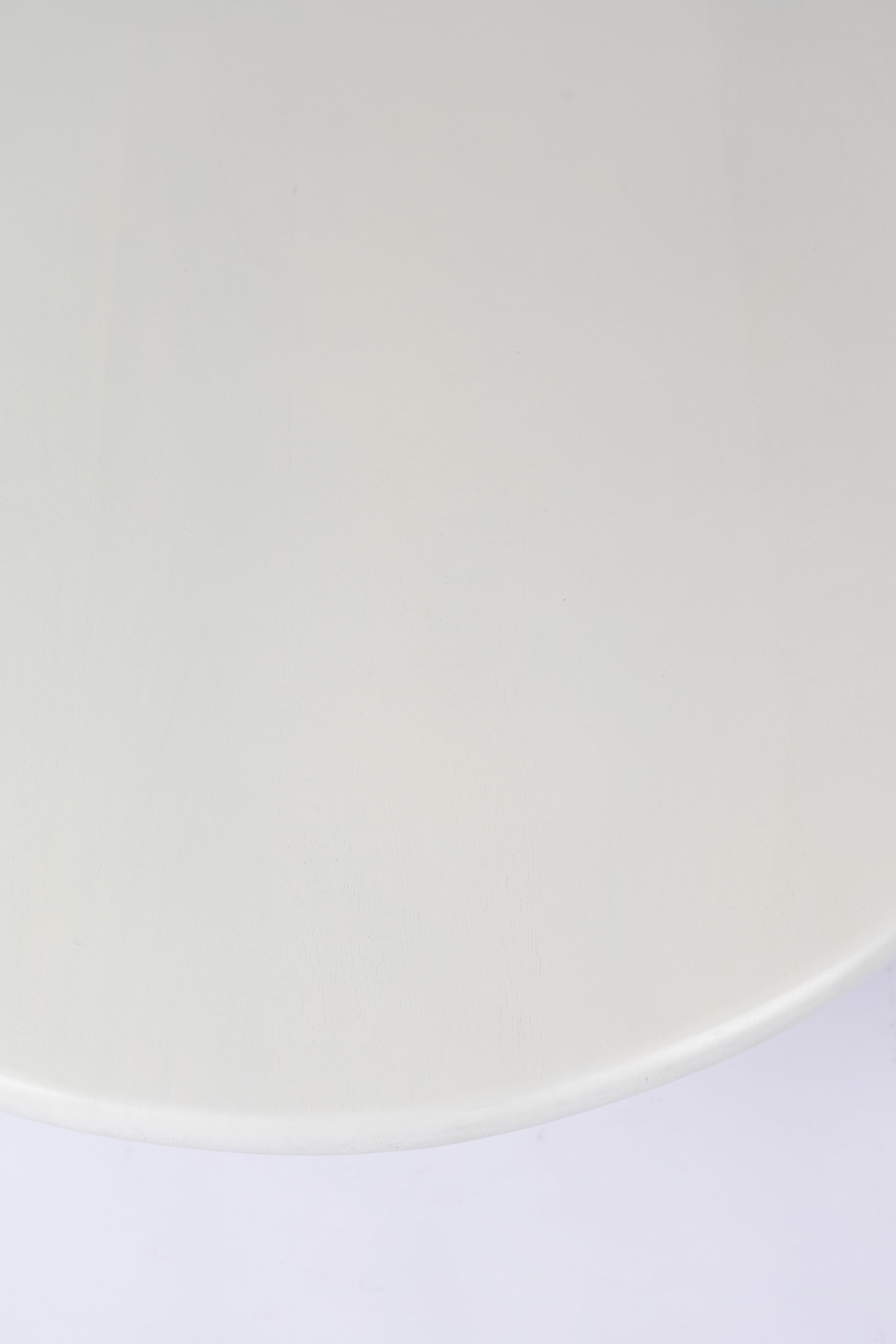 Ronde Salontafel - 80 cm - Wit - Mangohout