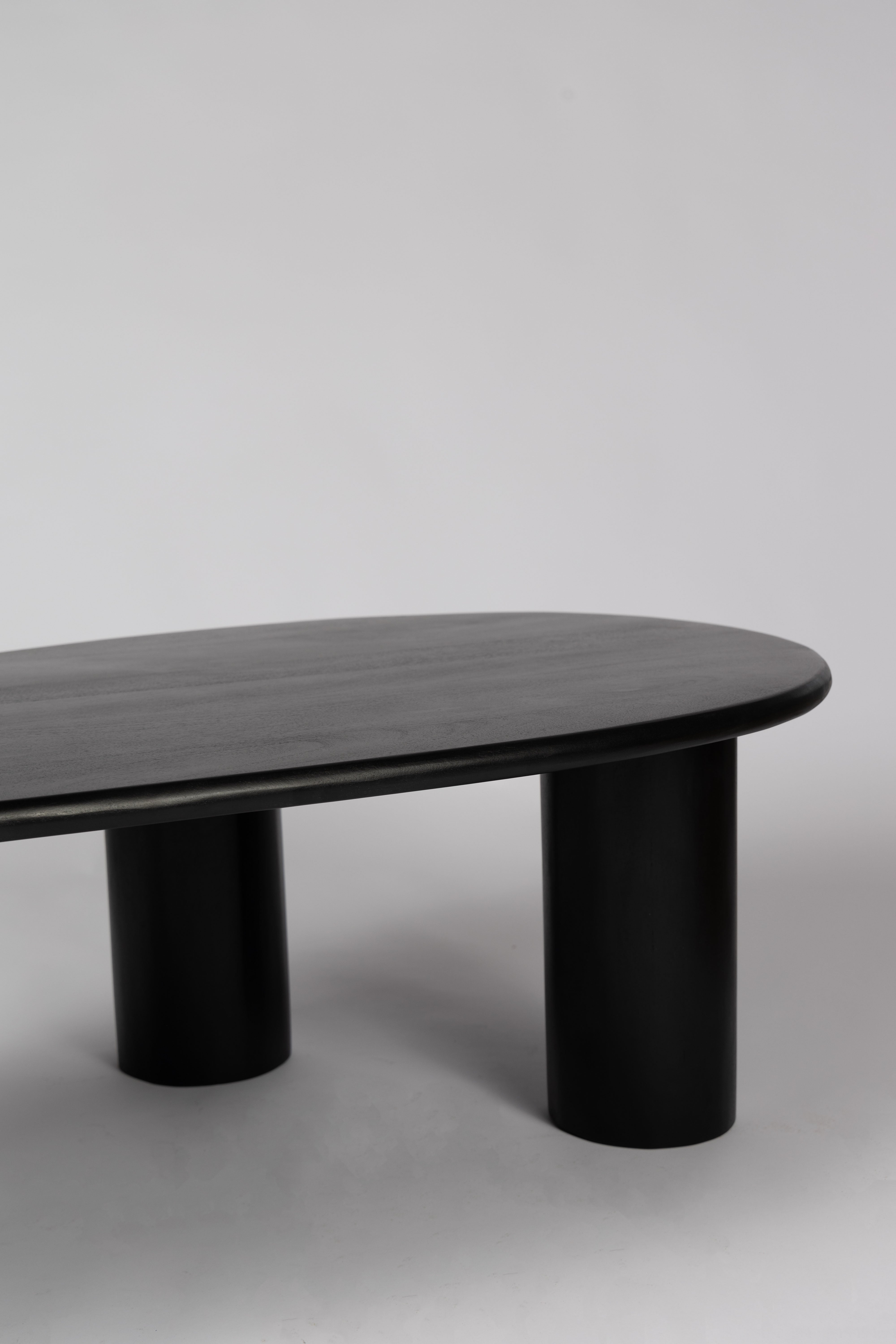 Organische Salontafel - 120 cm - Zwart - Mangohout