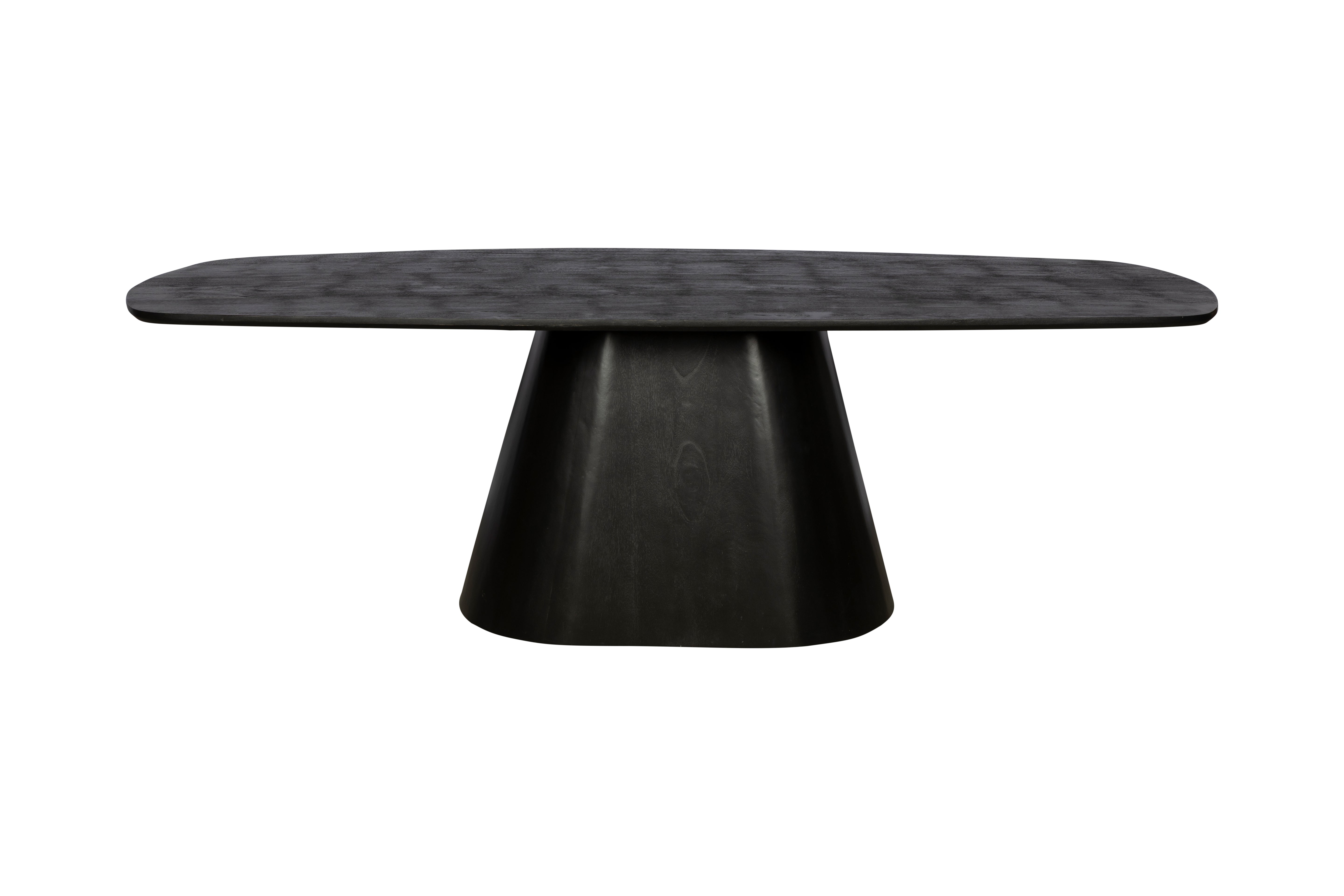 Deens Ovaal Kolompoot - 180 cm - zwart - Mangohout