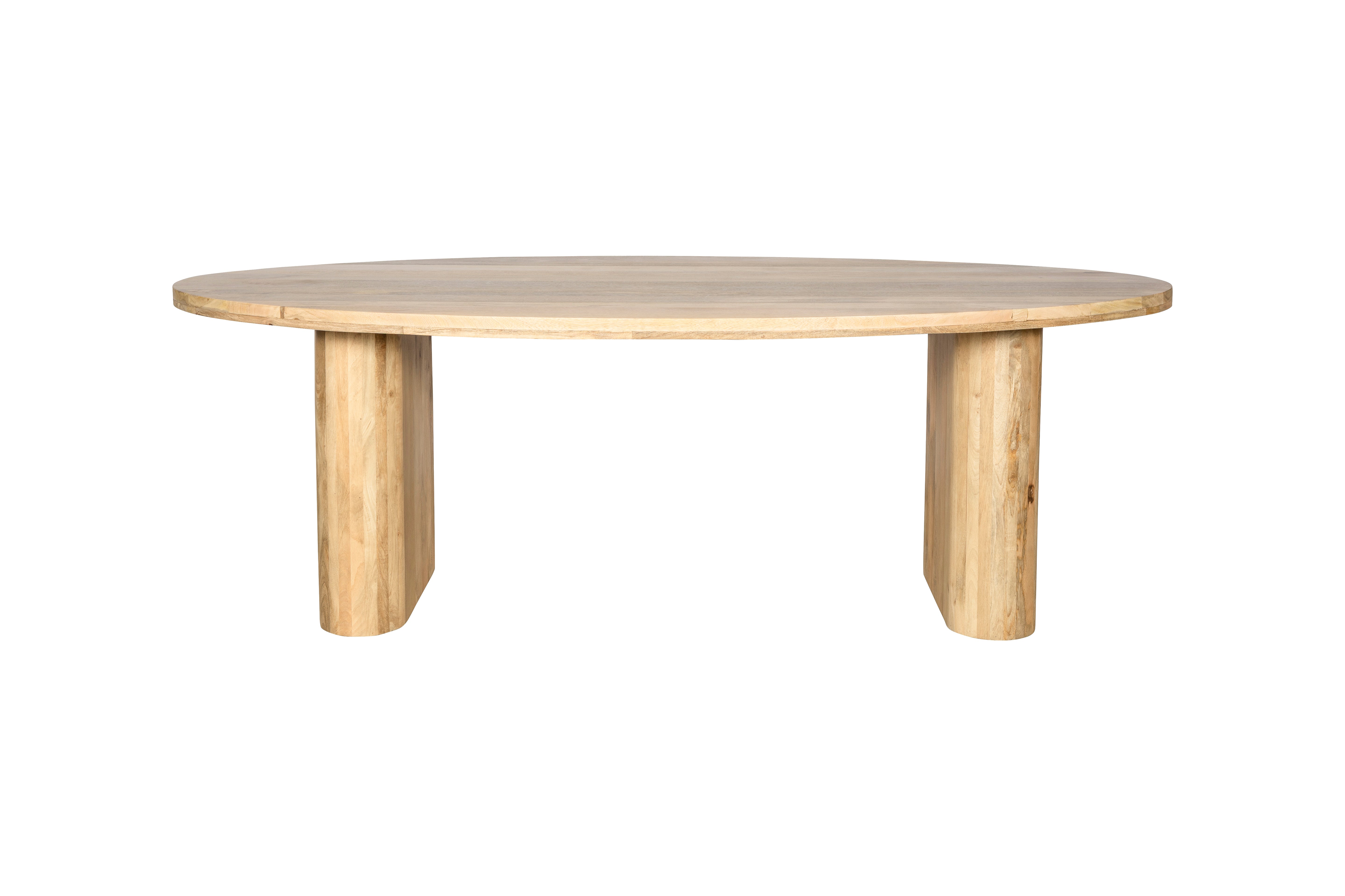 Ovale Eettafel Kookpoot – 190 cm – Naturel – Mangohout