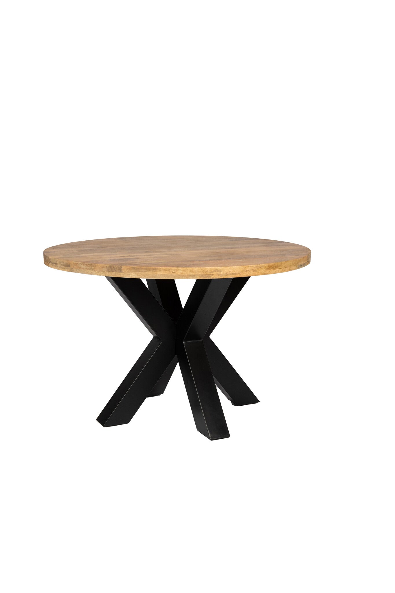 Ronde Eettafel - 110cm - Dik Frame - Naturel - Mangohout