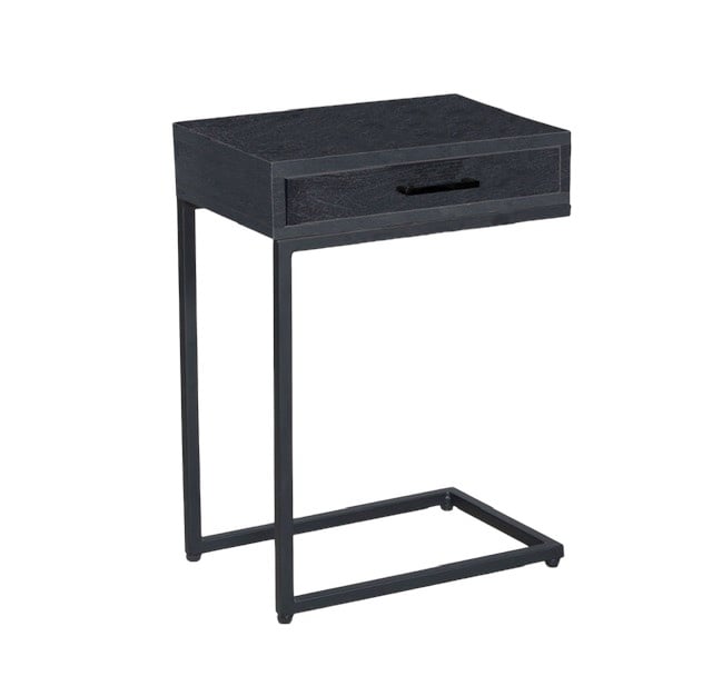 Banktafel met lade zwart