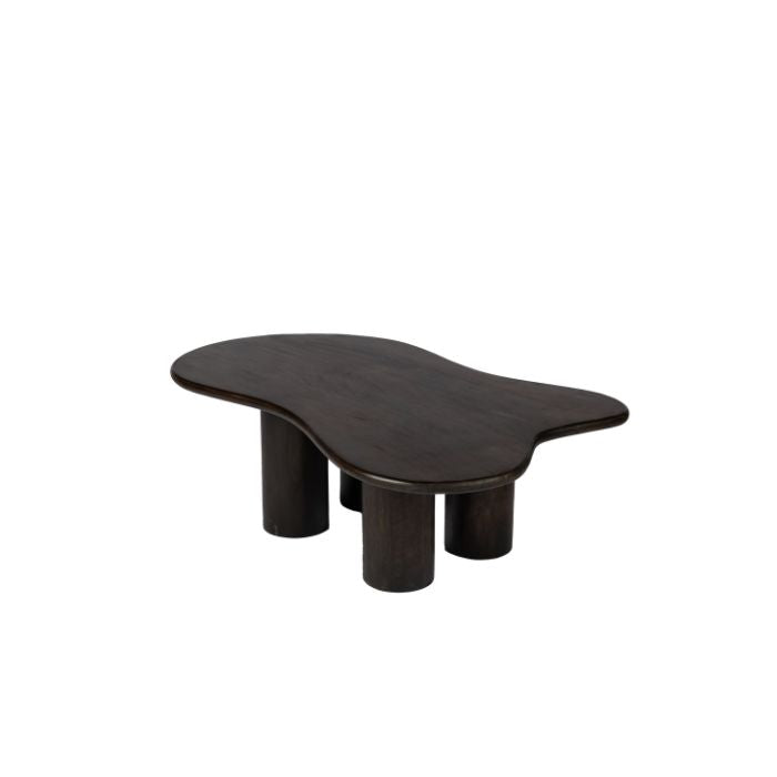 Organische salontafel - 110 cm - Bruin - 4 poten - Mangohout