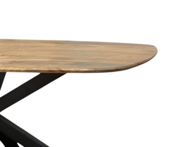 Deens ovale eettafel - 200 cm - Naturel - Mangohout
