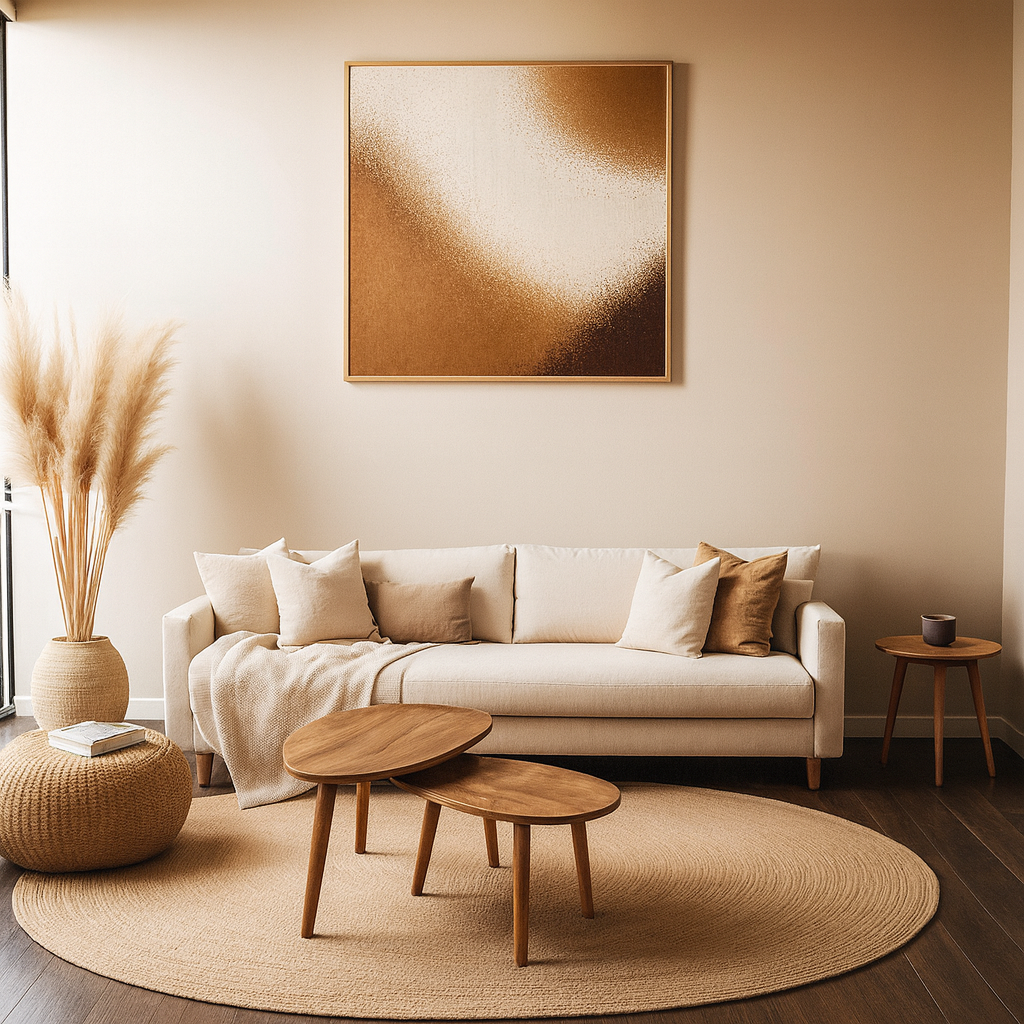 Driehoekige Salontafel set - Mango - 2 stuks - Mangohout