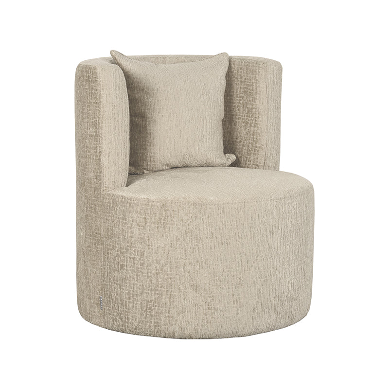 Fauteuil Evy - Beige - Fluweel
