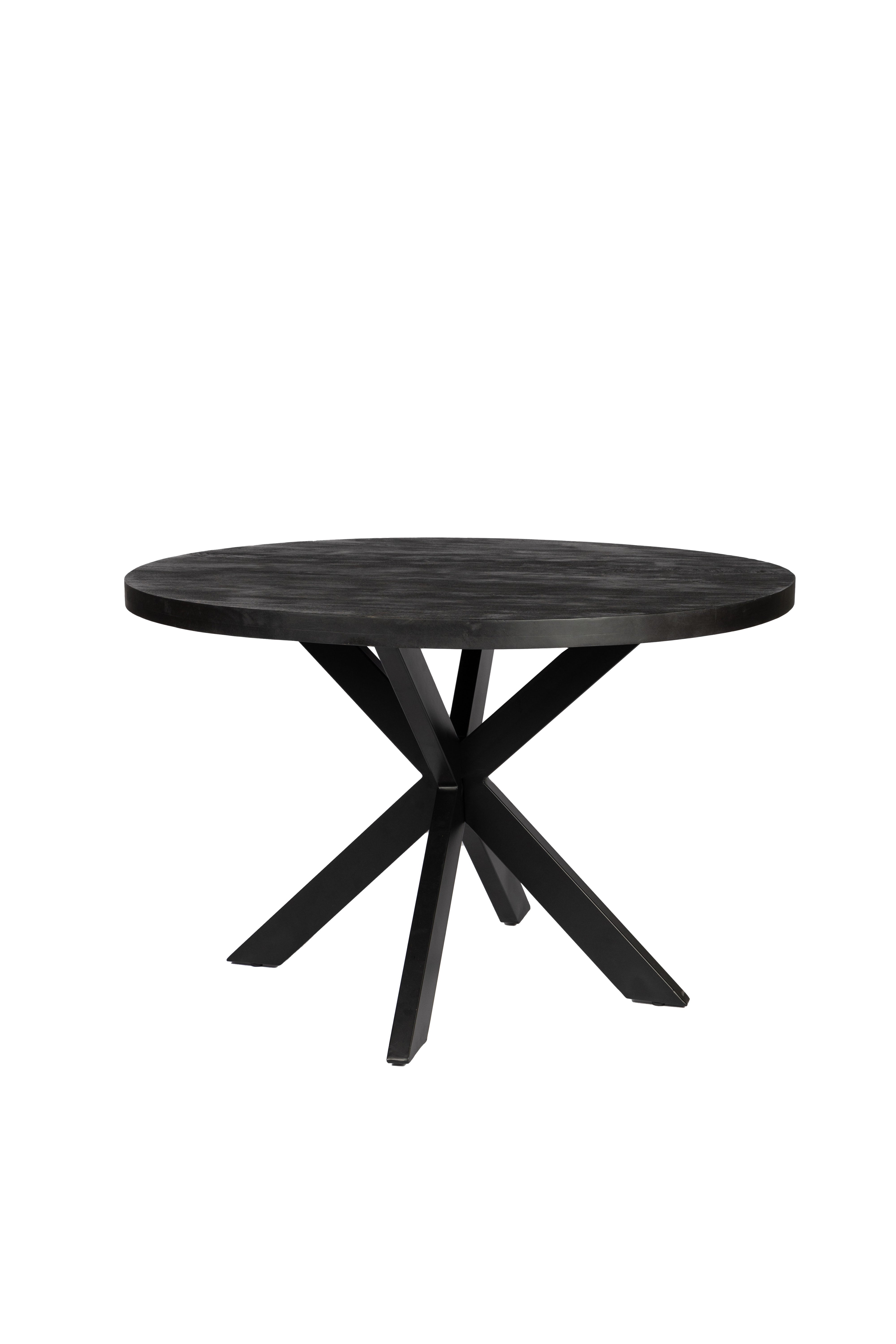 Ronde Eettafel - 120cm - Zwart - Mangohout