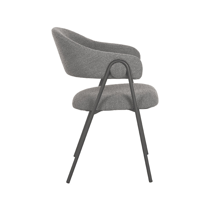 Eetkamerstoel Lowen - Grijs - Boucle