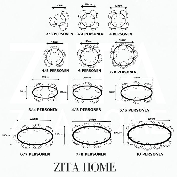 Deens ovale eettafel - 240 cm - Naturel - Mangohout