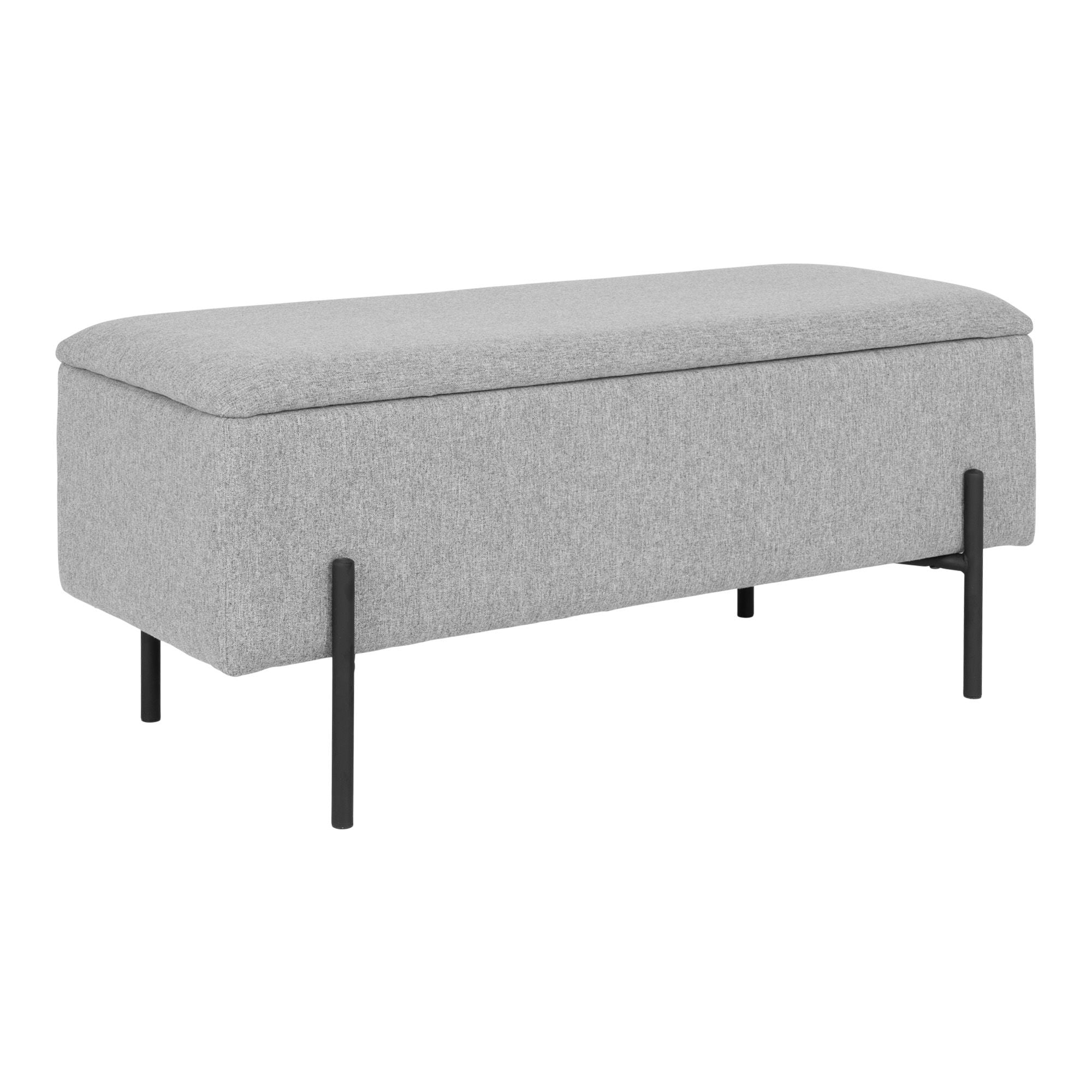 Watford Bench - Bench in light grey with storage