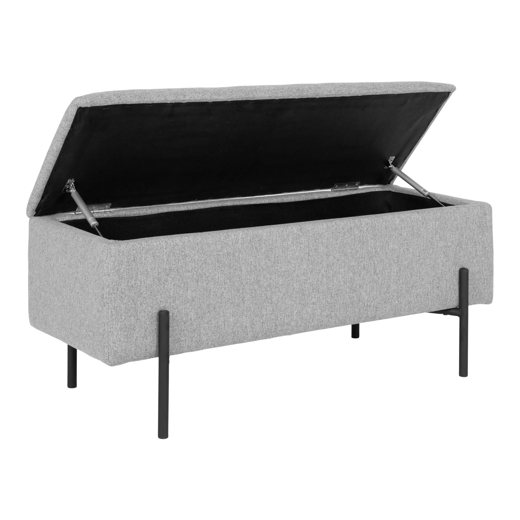 Watford Bench - Bench in light grey with storage