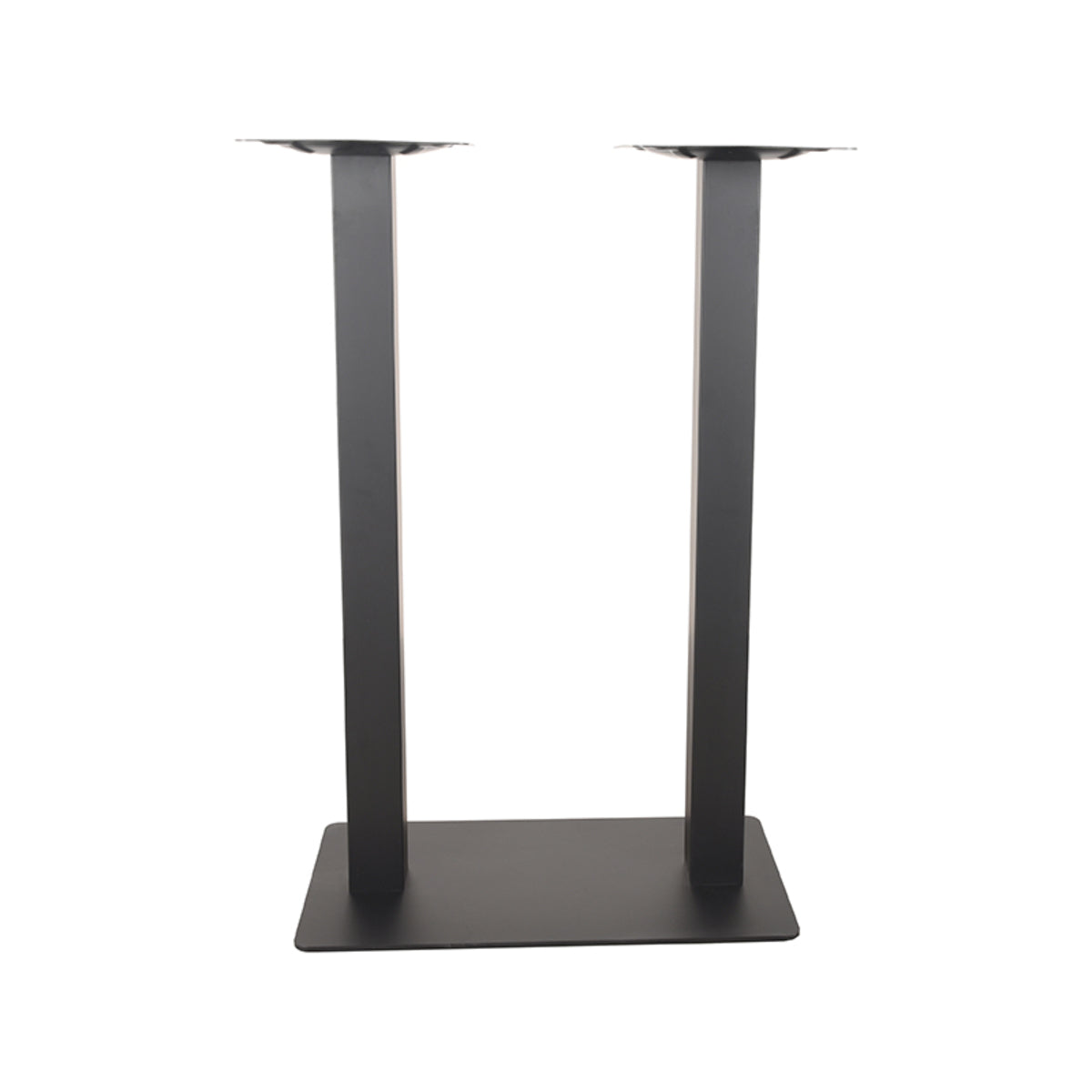 Bartafel Tafelpoot Dubbel - Zwart - Metaal - 108 cm