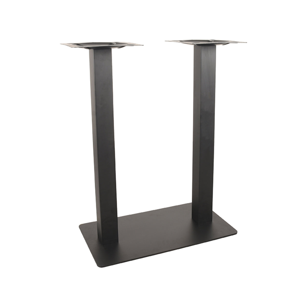 Bartafel Tafelpoot Dubbel - Zwart - Metaal 92 cm