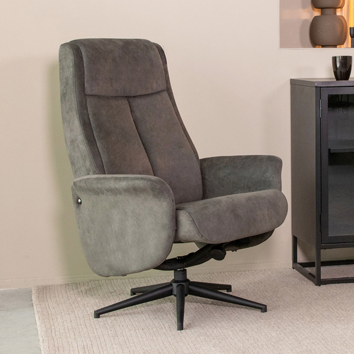 Relaxfauteuil Bergen - Cosmo - Antraciet