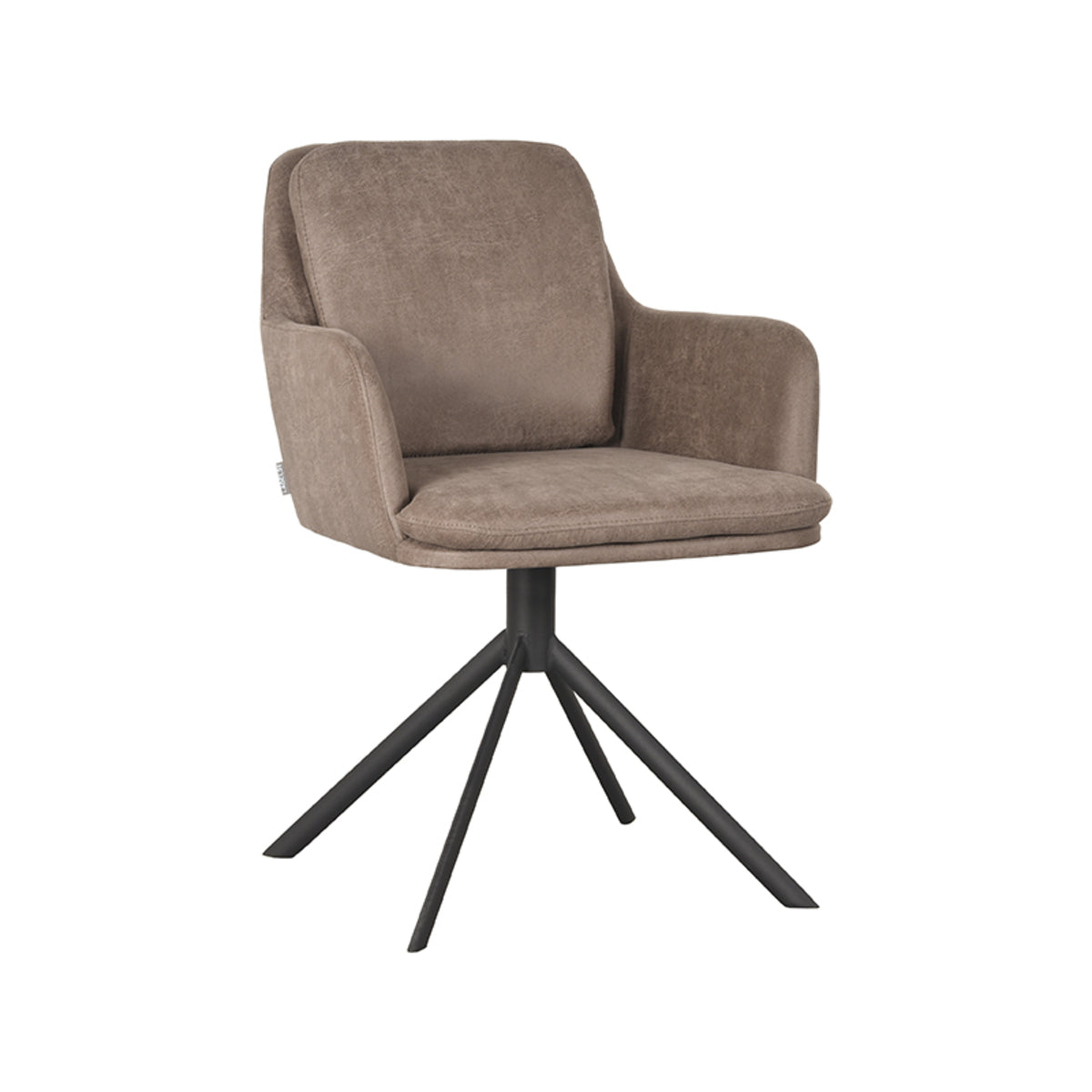 Eetkamerstoel Joy - Taupe - Microfiber