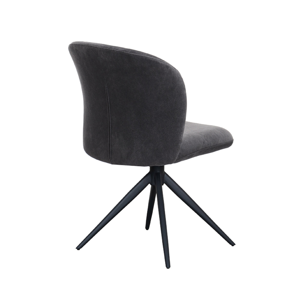 Eetkamerstoel Kimo - Antraciet - Fluweel
