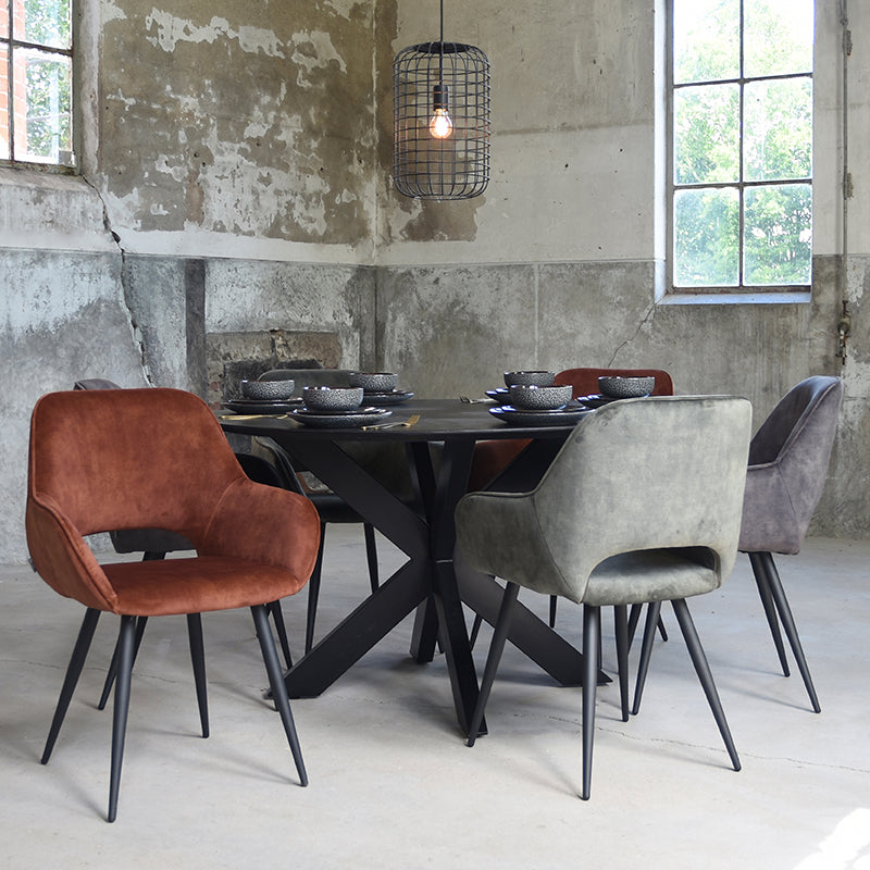 Eetkamerstoel Fer - Hunter - Velours