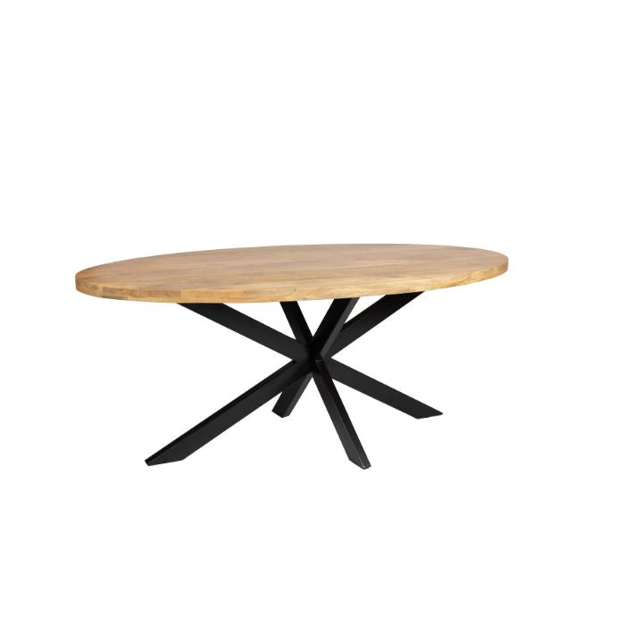Ovale Eettafel - 200cm - Naturel - Mangohout