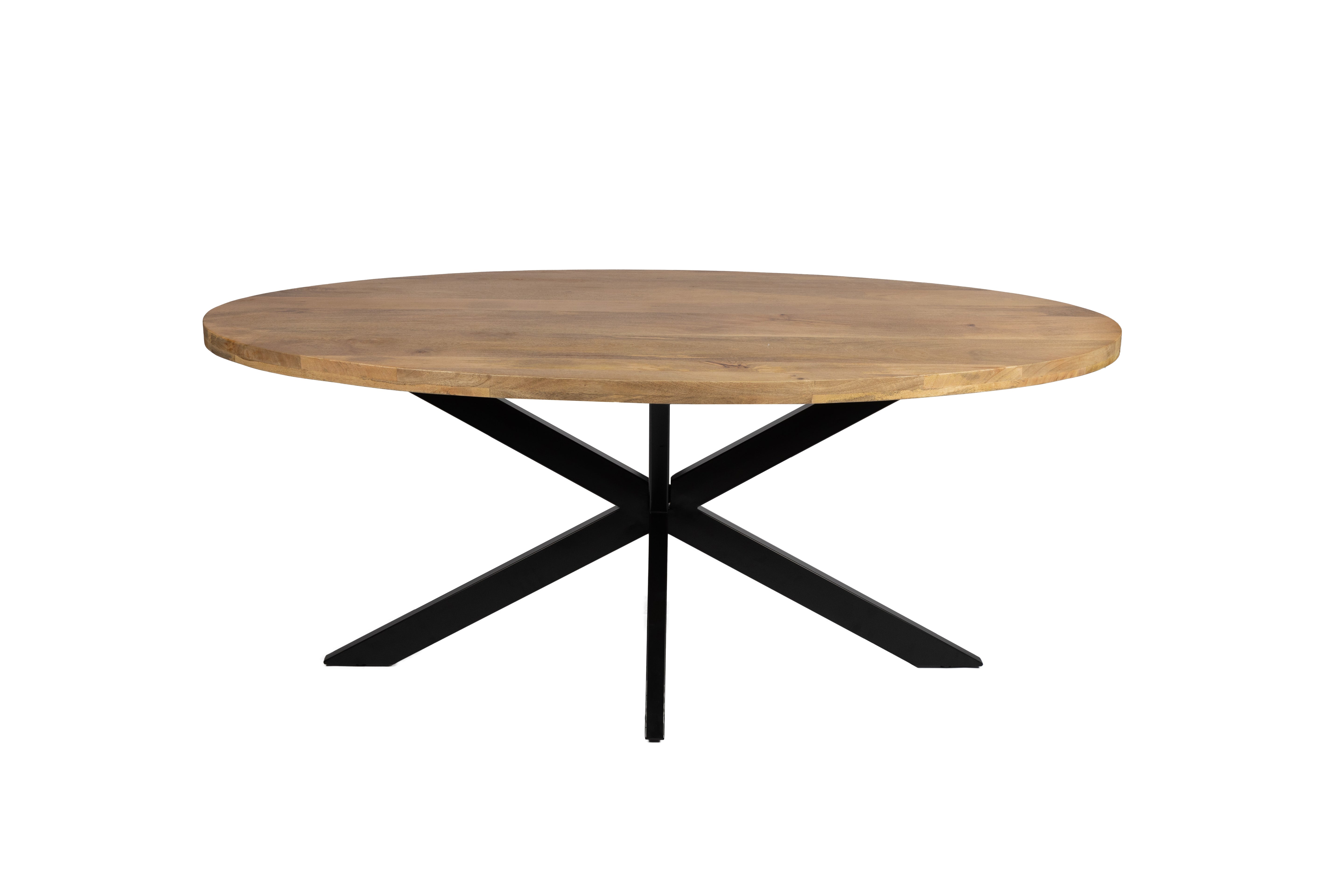 Ovale Eettafel - 170cm - Naturel - Mangohout