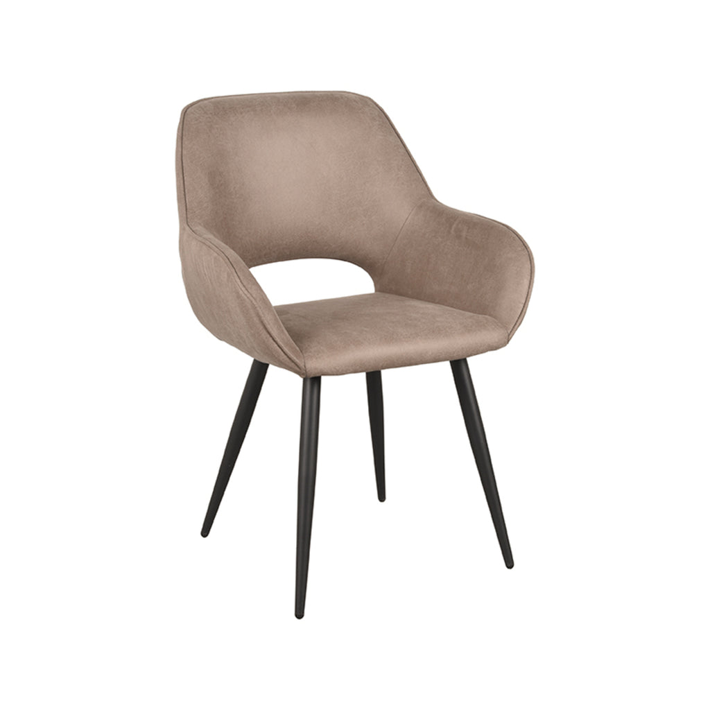 Eetkamerstoel Fer - Taupe - Micro Suede