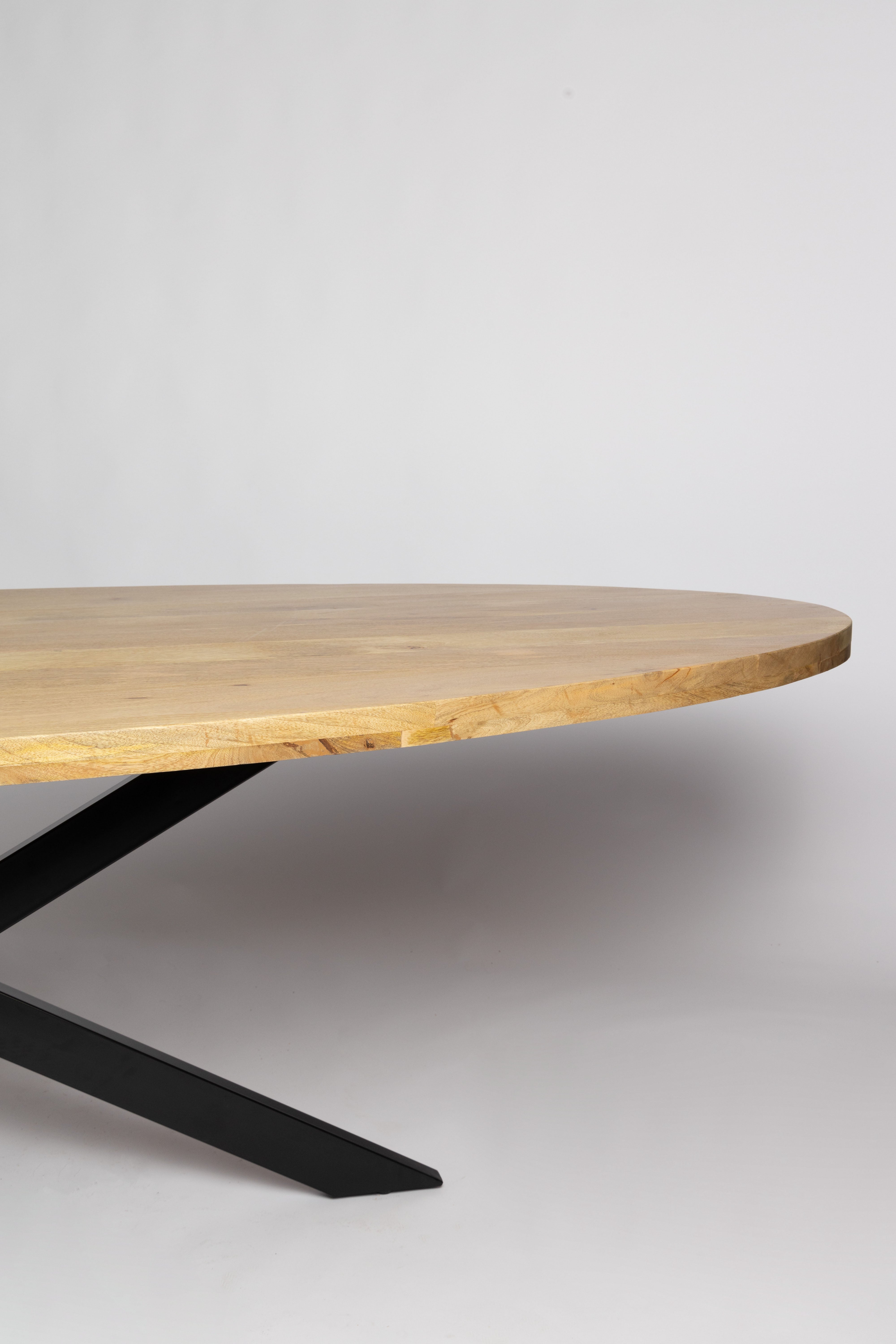 Ovale Eettafel - 170cm - Naturel - Mangohout