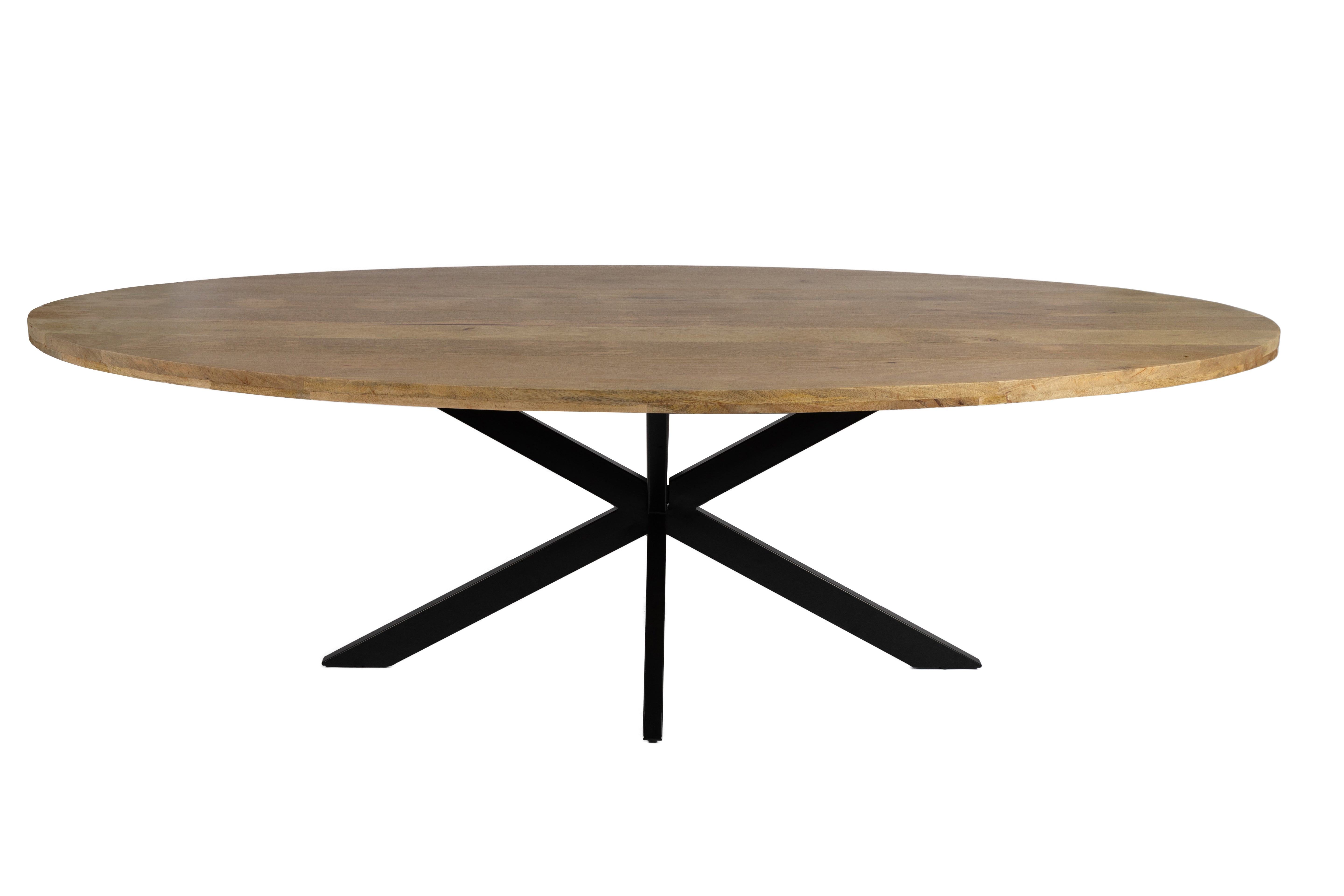 Ovale eettafel - 280 cm - Naturel - Mangohout