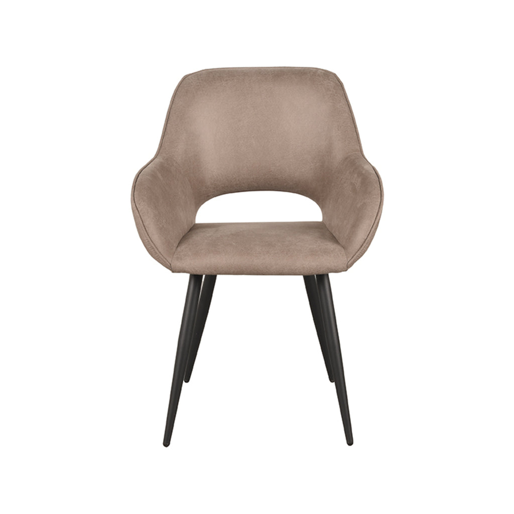 Eetkamerstoel Fer - Taupe - Micro Suede