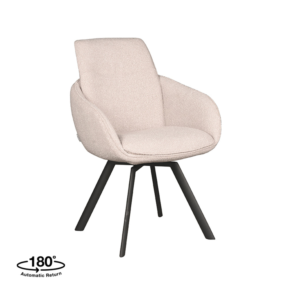 Eetkamerstoel Beauty - Naturel - Boucle