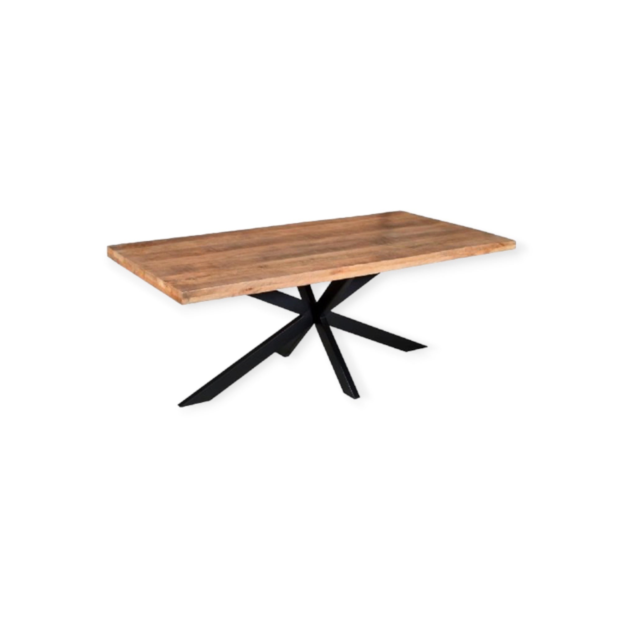 Table à manger rectangulaire - 200 cm - Naturel - Bois de manguier