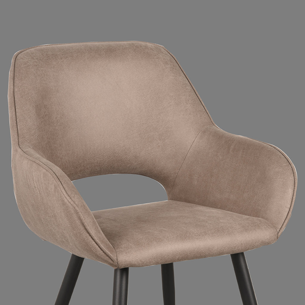 Eetkamerstoel Fer - Taupe - Micro Suede