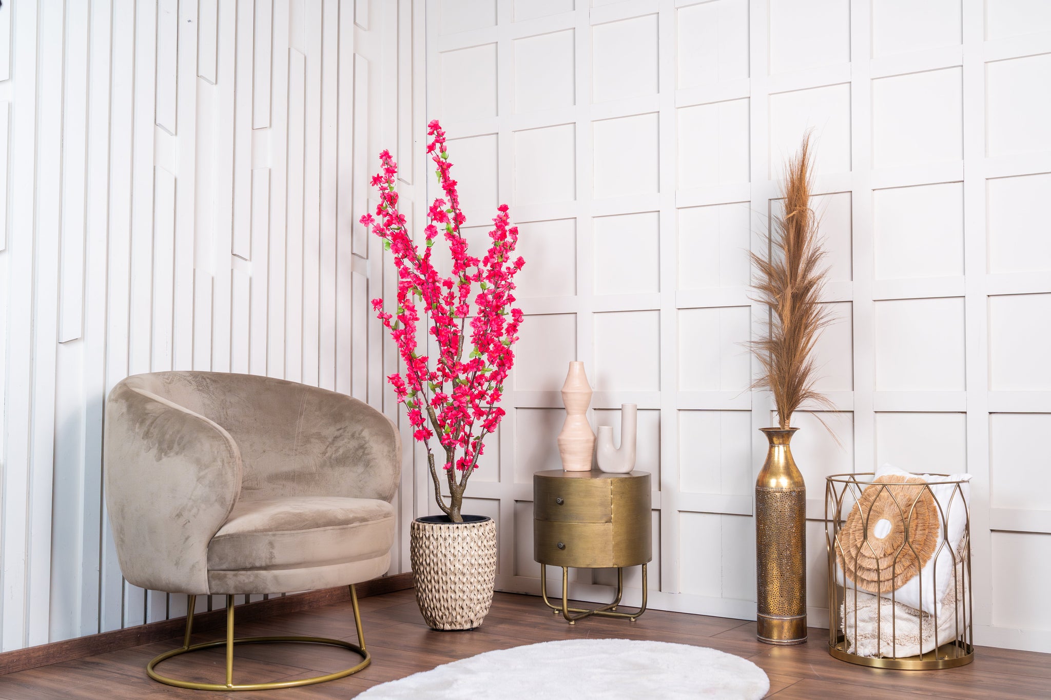 150cm kunst bloesem roze