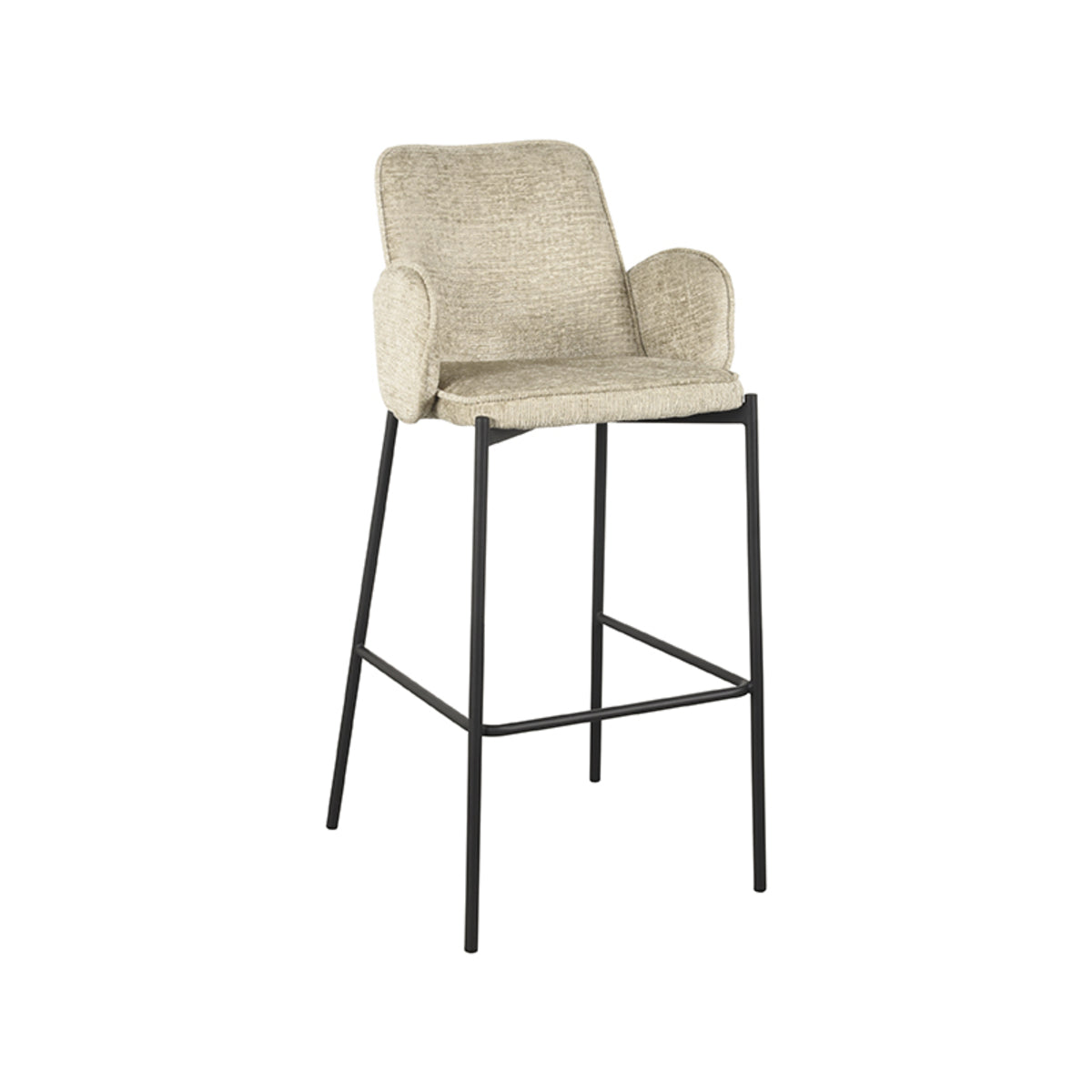 Barkruk Joni - Beige - Fluweel