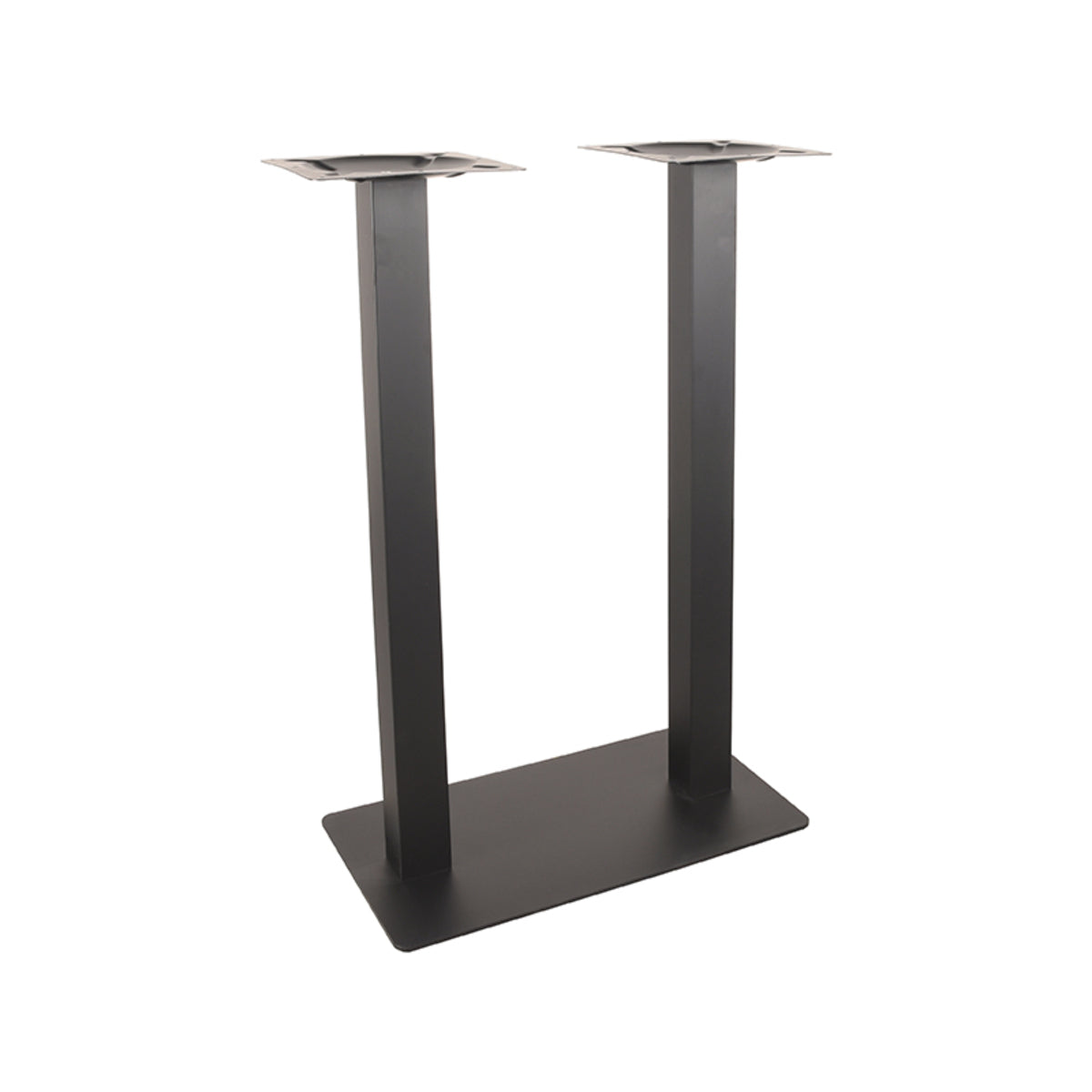 Bartafel Tafelpoot Dubbel - Zwart - Metaal - 108 cm