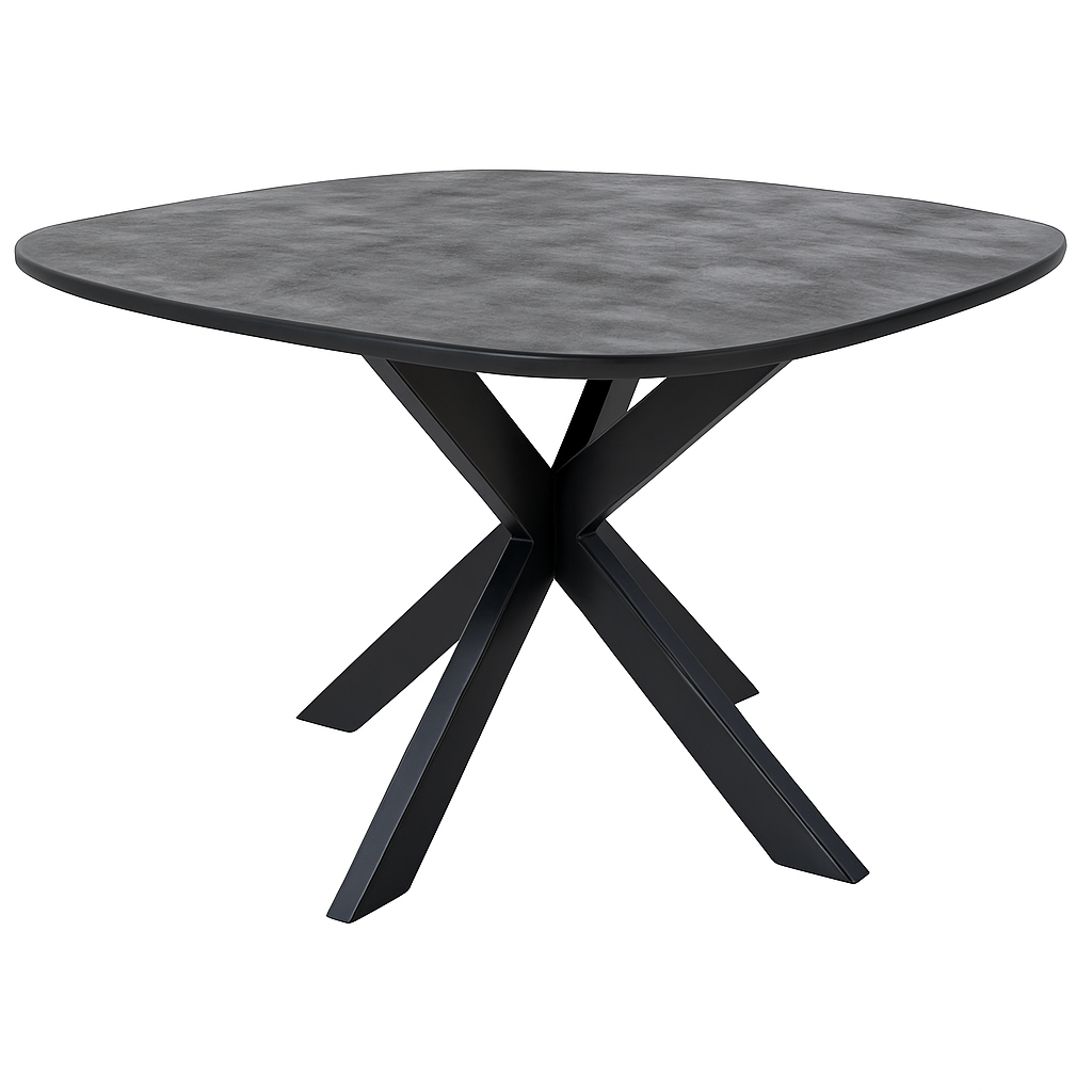 Eettafel Deens Rond – 110 cm – Zwart – Mangohout