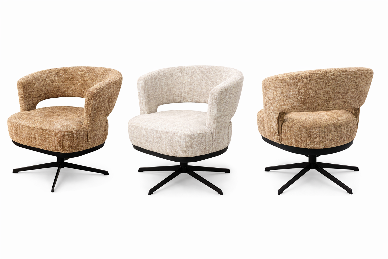 Stoel brace Créme – Draaibare Eetkamerstoel