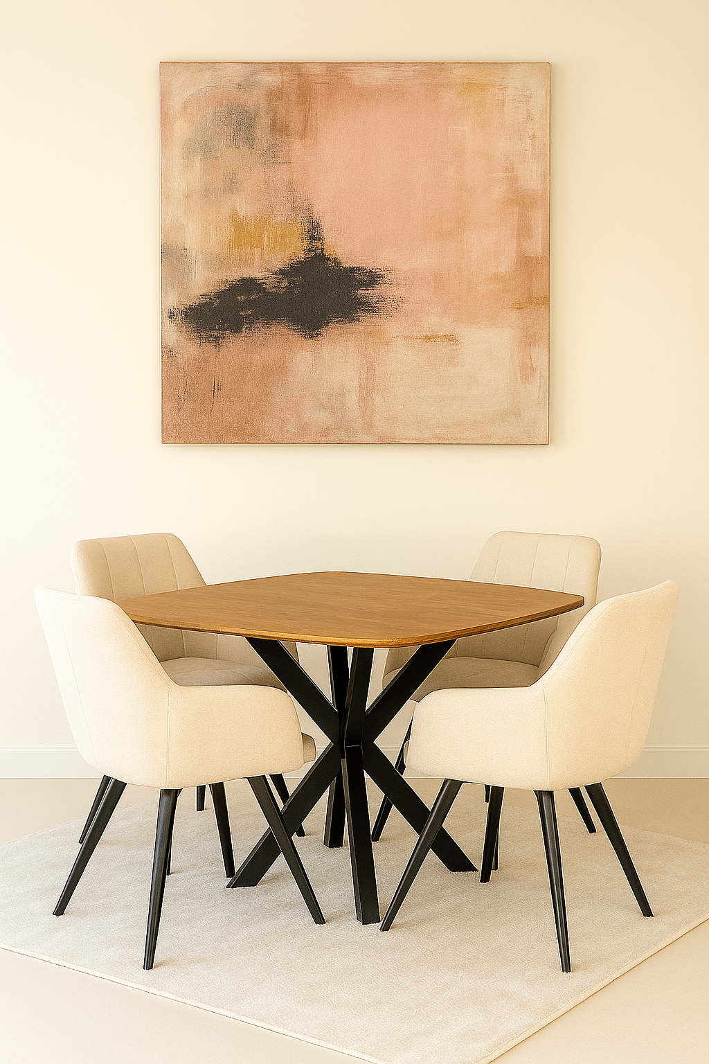 Eettafel Deens Rond – 120 cm – Naturel – Mangohout