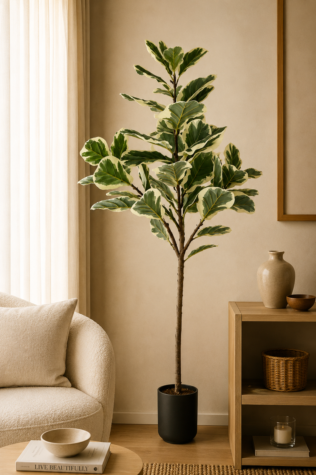 Kunstplant Ficus Lyrata Deluxe 160cm