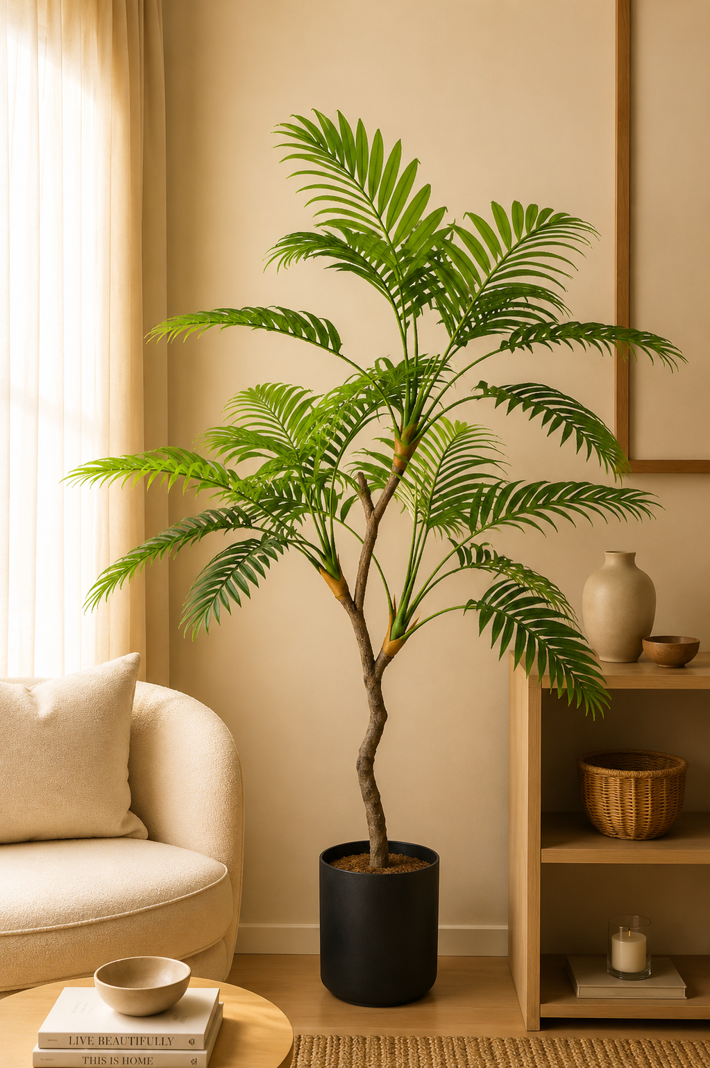 Tropische mini palm kunstplant 120 cm