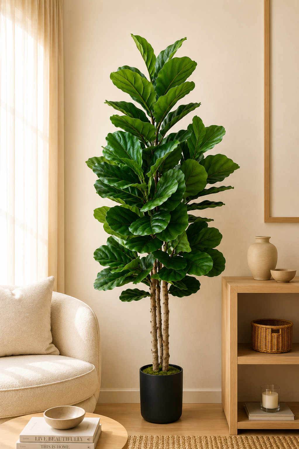Fiddle Leaf Fig kunstplant 160 cm - Stijlvolle vioolbladplant