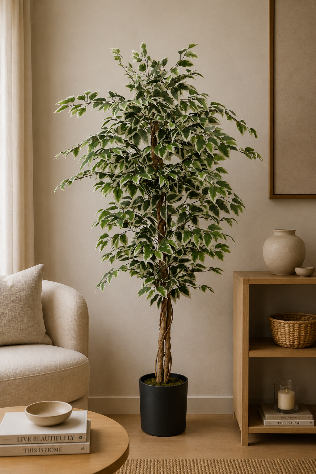 Kunstplant Ficus groen 160cm
